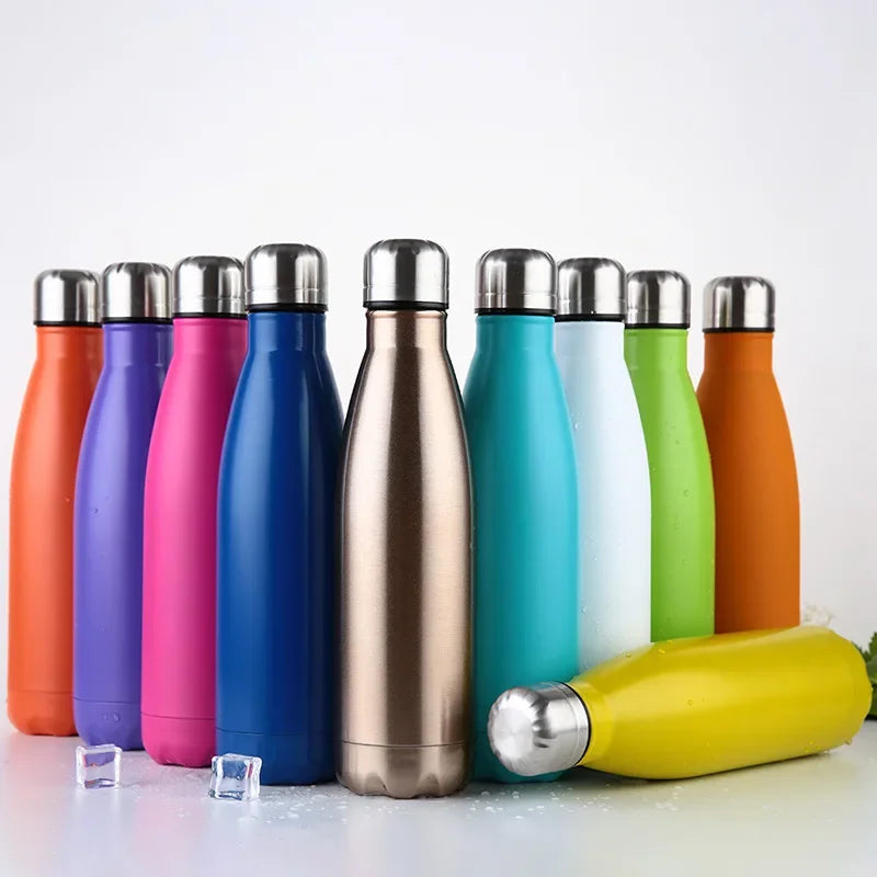 Stainles Steel Sport Water Bottle, 350ml/500ml/750ml/1000ml, Thermos Bottle Keep Hot and Cold Insulated Vacuum Flask