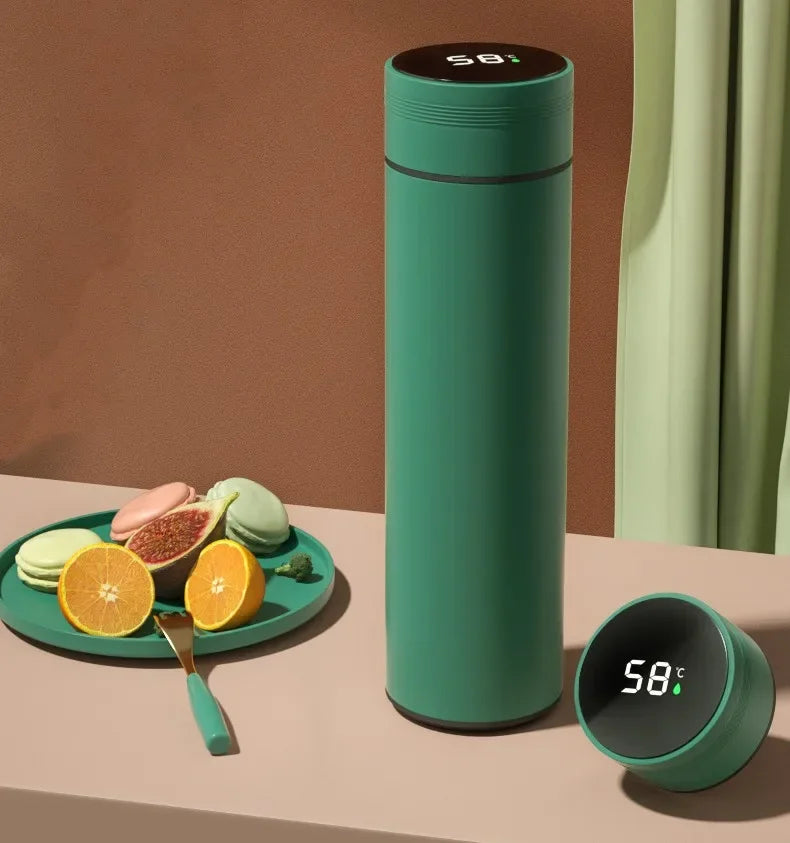 500ml stainless steel thermos cup with temperature display