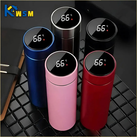 500ml stainless steel thermos cup with temperature display