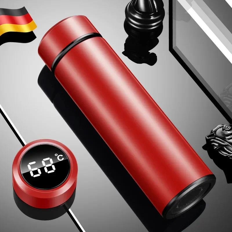 500ml stainless steel thermos cup with temperature display