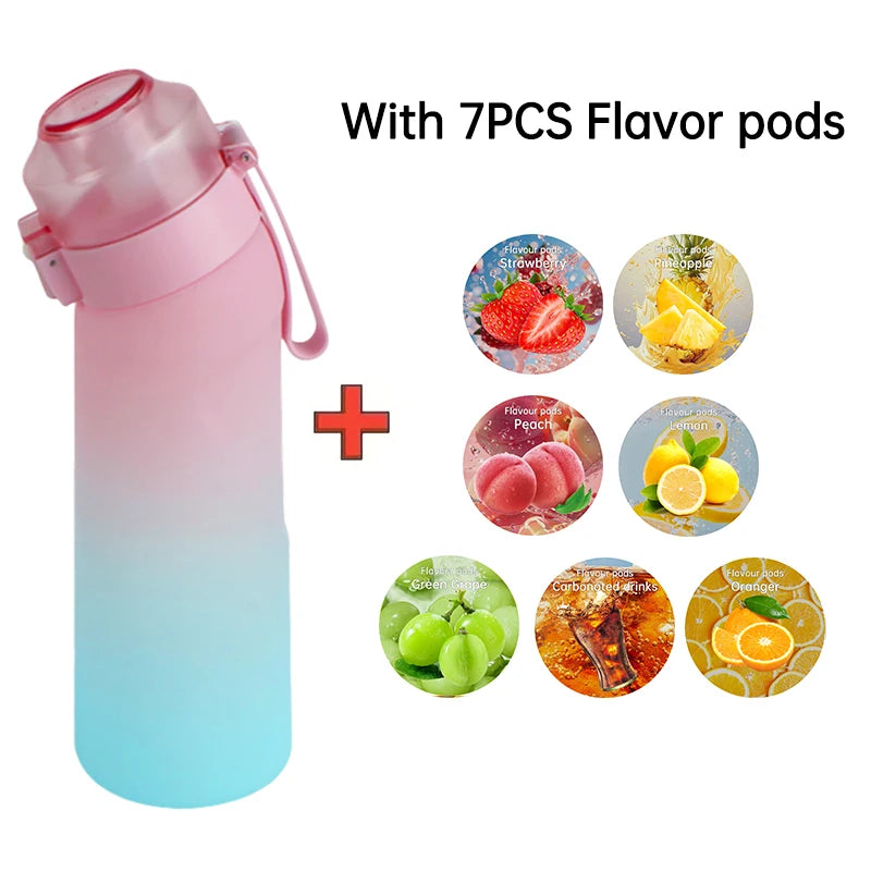 Air-flavored Water Bottle, 640 ml, 7 flavor pods, perfect for fitness, running, sports