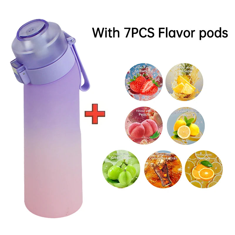 Air-flavored Water Bottle, 640 ml, 7 flavor pods, perfect for fitness, running, sports
