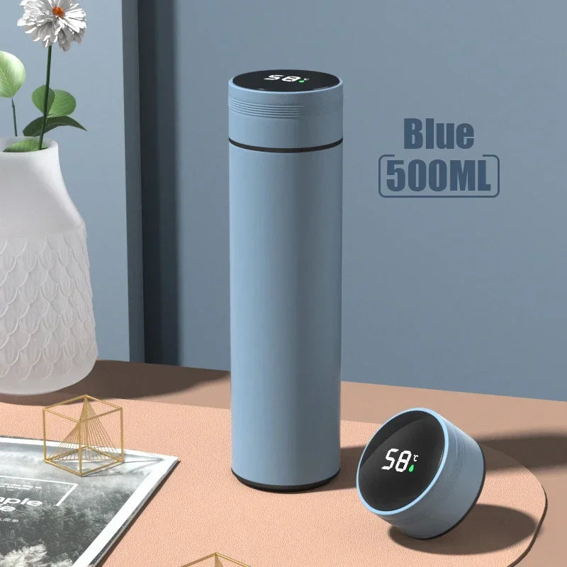 500ml stainless steel thermos cup with temperature display