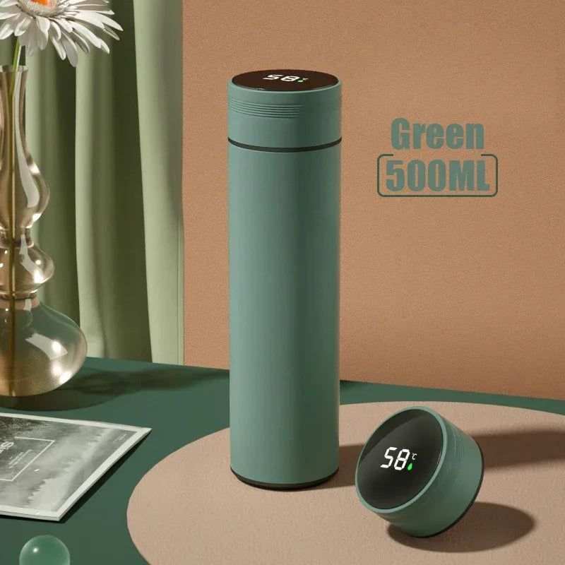 500ml stainless steel thermos cup with temperature display