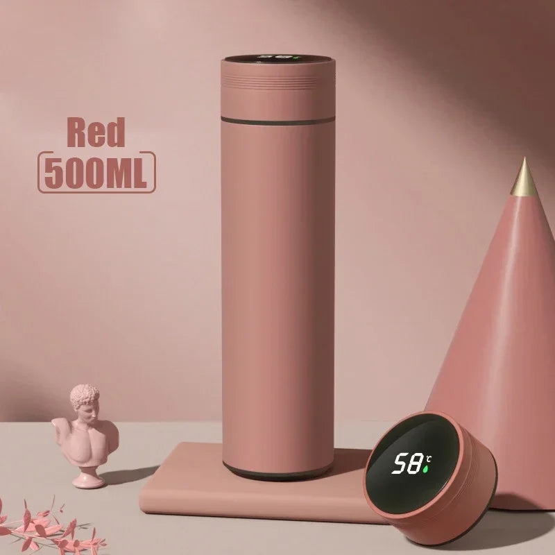 500ml stainless steel thermos cup with temperature display
