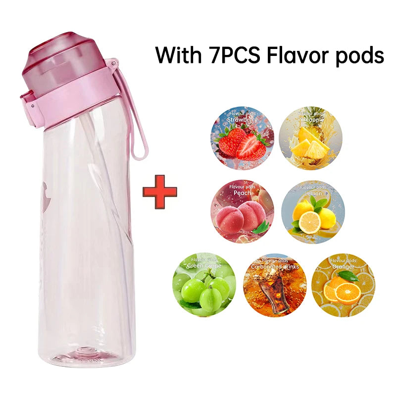 Air-flavored Water Bottle, 640 ml, 7 flavor pods, perfect for fitness, running, sports