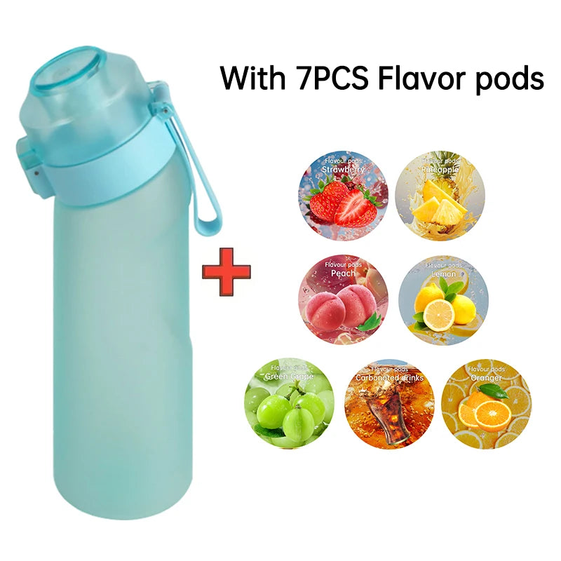 Air-flavored Water Bottle, 640 ml, 7 flavor pods, perfect for fitness, running, sports