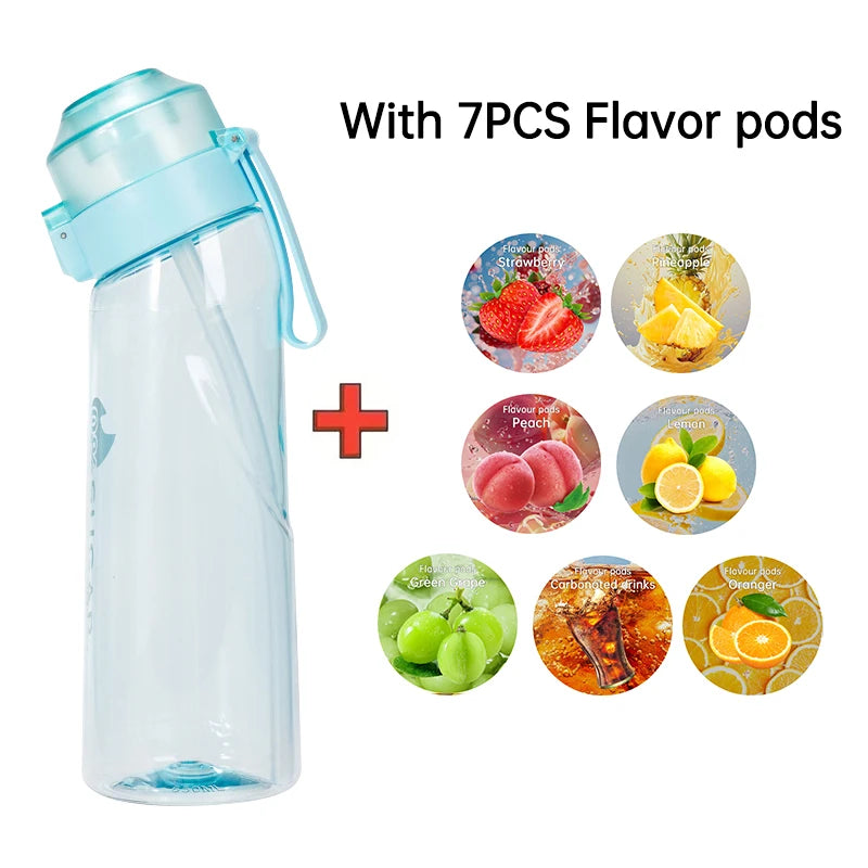 Air-flavored Water Bottle, 640 ml, 7 flavor pods, perfect for fitness, running, sports