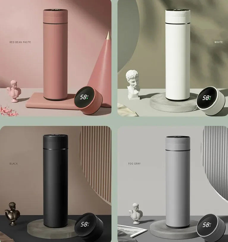 500ml stainless steel thermos cup with temperature display