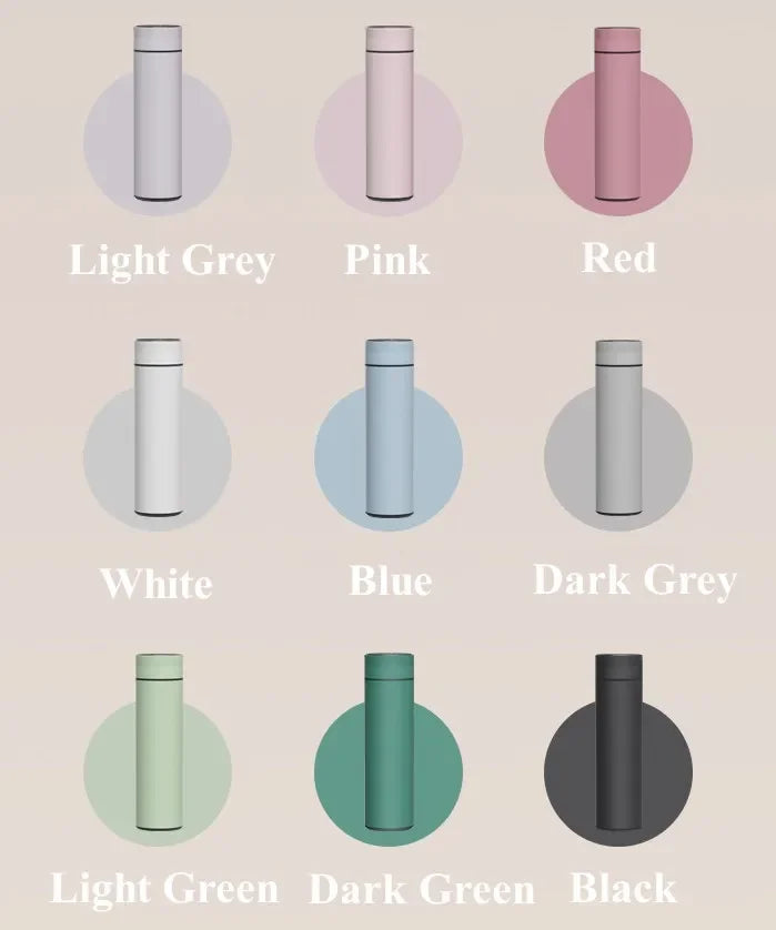 500ml stainless steel thermos cup with temperature display