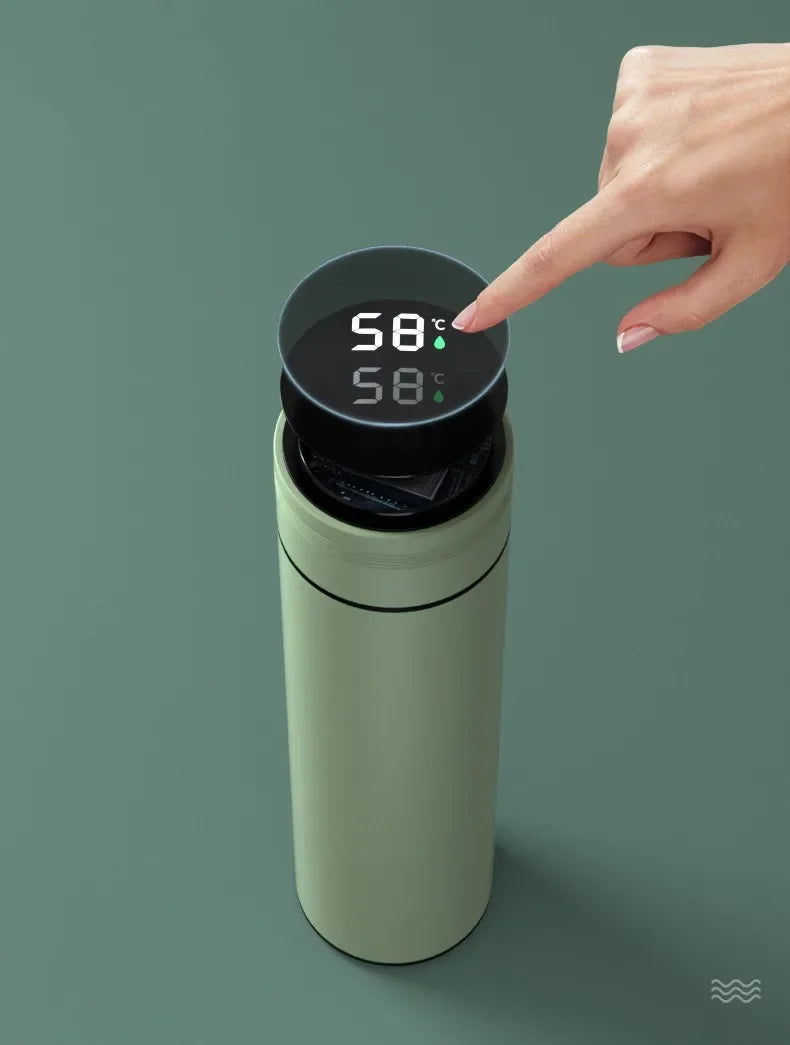 500ml stainless steel thermos cup with temperature display