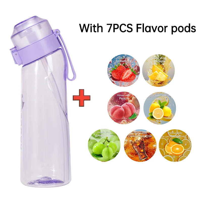 Air-flavored Water Bottle, 640 ml, 7 flavor pods, perfect for fitness, running, sports